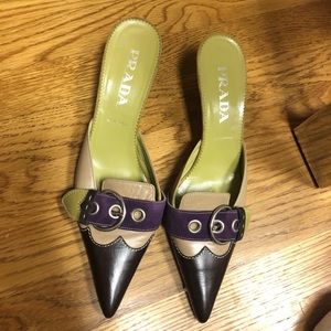 Prada Kitten Heels Mules